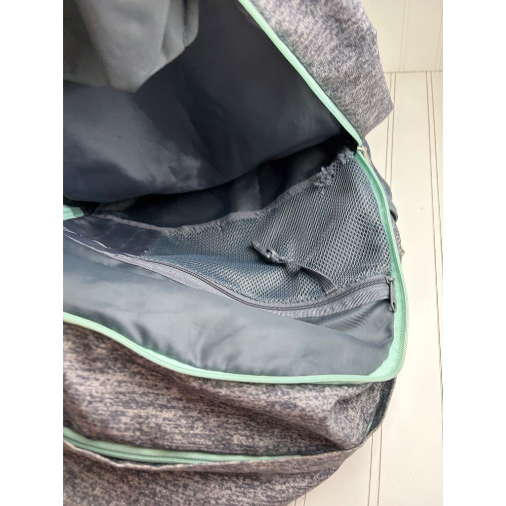 Adidas Excel V Heather Grey Mint Green School Gym Backpack Unisex - Picture 6 of 14
